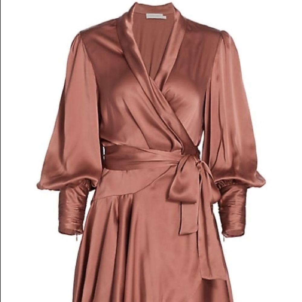 Zimmermann Silk Wrap Dress - Light Pink - Size 2
